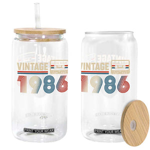 Vintage 1986 40th Birthday Gifts Glass Can 40 Year Old Favors
