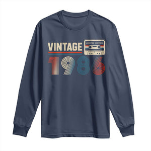 Vintage 1986 40th Birthday Gifts Long Sleeve Shirt 40 Year Old Favors