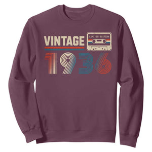 Vintage 1936 90th Birthday Gifts Sweatshirt 90 Year Old Favors