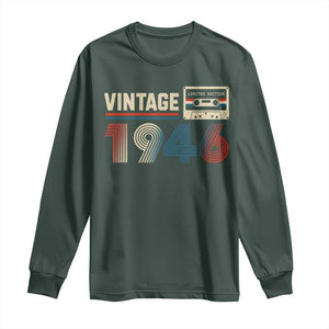 Vintage 1946 80th Birthday Gifts Long Sleeve Shirt 80 Year Old Favors