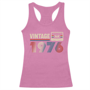 Vintage 1976 50th Birthday Gifts Racerback Tank Top 50 Year Old Favors