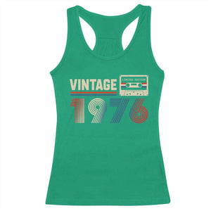 Vintage 1976 50th Birthday Gifts Racerback Tank Top 50 Year Old Favors