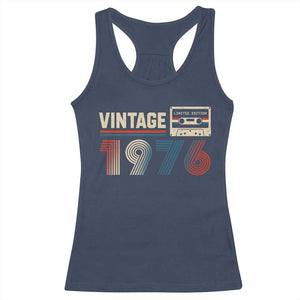 Vintage 1976 50th Birthday Gifts Racerback Tank Top 50 Year Old Favors