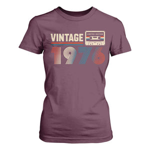 Vintage 1976 50th Birthday Gifts T Shirt For Women 50 Year Old Favors