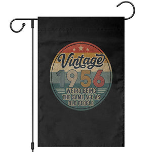 Vintage 1956 70th Birthday Garden Flag 70 Year Old Gift Weird Being the Same Age as Old People