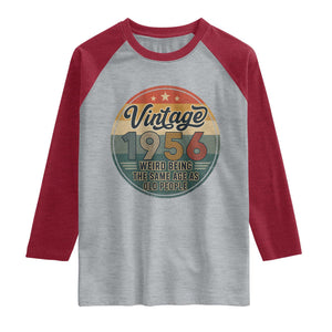 Vintage 1956 70th Birthday Raglan Shirt 70 Year Old Gift Weird Being the Same Age as Old People