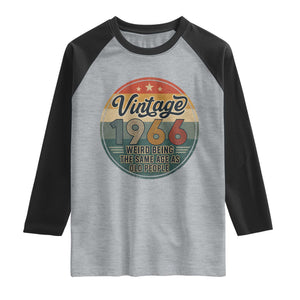 Vintage 1966 60th Birthday Raglan Shirt 60 Year Old Gift Weird Being the Same Age as Old People