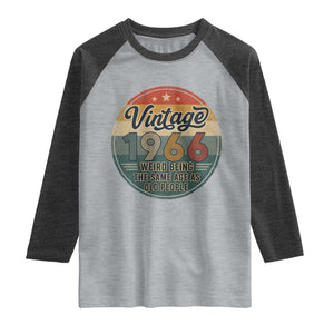 Vintage 1966 60th Birthday Raglan Shirt 60 Year Old Gift Weird Being the Same Age as Old People