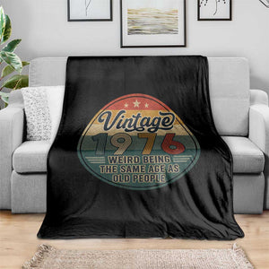Vintage 1976 50th Birthday Throw Blanket 50 Year Old Gift Weird Being the Same Age as Old People