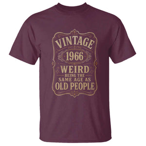 60th Birthday T Shirt Vintage 60yr 1966 60 Year Old Gift Weird Being the Same Age as Old People