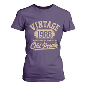 60th Birthday T Shirt For Women Vintage 1966 60 Year Old Gift Weird Being the Same Age as Old People