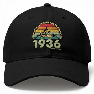 90th Birthday Baseball Cap Vintage 1936 Weird Being the Same Age as Old People 90 Year Old Gift