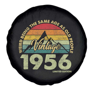 70th Birthday Spare Tire Cover Vintage 1956 Weird Being the Same Age as Old People 70 Year Old Gift