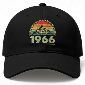 60th Birthday Baseball Cap Vintage 1966 Weird Being the Same Age as Old People 60 Year Old Gift