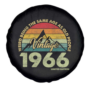 60th Birthday Spare Tire Cover Vintage 1966 Weird Being the Same Age as Old People 60 Year Old Gift