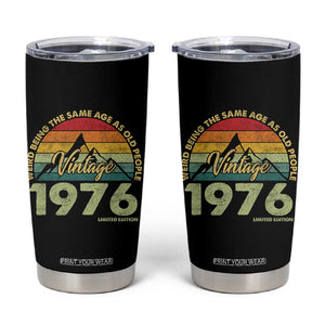 50th Birthday Tumbler Cup Vintage 1976 Weird Being the Same Age as Old People 50 Year Old Gift