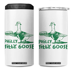 Philly Goose 4 in 1 Can Cooler Tumbler Funny PFE Fan Silly Gooses TS10 One Size: 16 oz White Print Your Wear