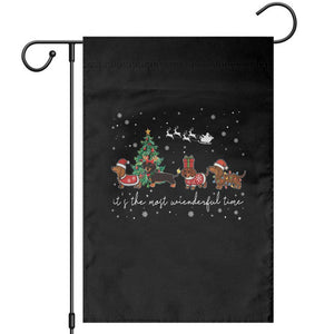 Dachshund Christmas Garden Flag Funny Weiner Dog Lovers Its The Most Wienderful Time TS10 Black Print Your Wear
