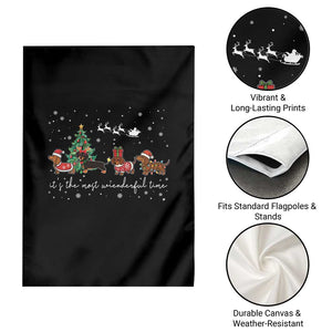 Dachshund Christmas Garden Flag Funny Weiner Dog Lovers Its The Most Wienderful Time TS10 Print Your Wear