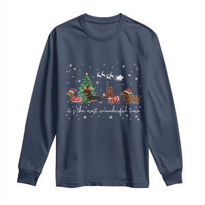 Dachshund Christmas Long Sleeve Shirt Funny Weiner Dog Lovers Its The Most Wienderful Time TS10 Navy Print Your Wear