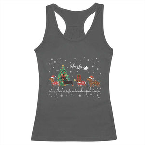 Dachshund Christmas Racerback Tank Top Funny Weiner Dog Lovers Its The Most Wienderful Time TS10 Dark Heather Print Your Wear