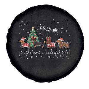 Dachshund Christmas Spare Tire Cover Funny Weiner Dog Lovers Its The Most Wienderful Time TS10 Print Your Wear