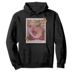 Meowy Christmas Hoodie Funny Cat Lovers Xmas Vintage Photo TS10 Black Print Your Wear