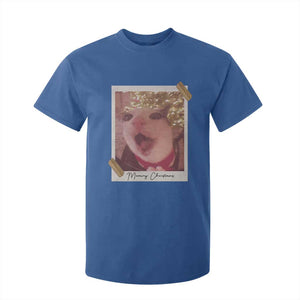Meowy Christmas T Shirt For Kid Funny Cat Lovers Xmas Vintage Photo TS10 Royal Blue Print Your Wear