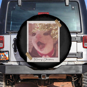 Meowy Christmas Spare Tire Cover Funny Cat Lovers Xmas Vintage Photo TS10 No hole Black Print Your Wear