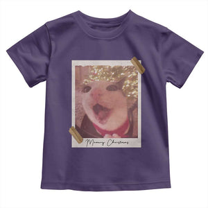 Meowy Christmas Toddler T Shirt Funny Cat Lovers Xmas Vintage Photo TS10 Purple Print Your Wear
