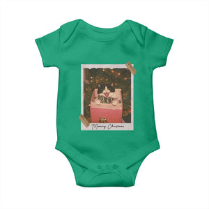 Meowy Christmas Baby Onesie Cute Cat Lovers Xmas Retro Vintage Photo TS10 Irish Green Print Your Wear