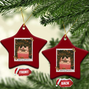 Meowy Christmas Ceramic Ornament Cute Cat Lovers Xmas Retro Vintage Photo TS10 Print Your Wear
