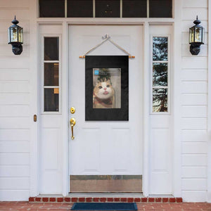 Funny Cat Christmas Garden Flag Ring There is Motion at Your Front Door Meme Xmas Tree TS10 Print Your Wear