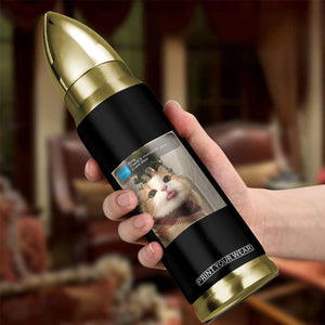 Funny Cat Christmas Bullet Tumbler Ring There is Motion at Your Front Door Meme Xmas Tree TS10 Print Your Wear