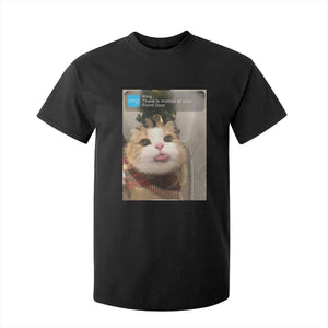 Funny Cat Christmas T Shirt For Kid Ring There is Motion at Your Front Door Meme Xmas Tree TS10 Black Print Your Wear