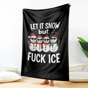 Anti ICE Christmas Throw Blanket Funny Snowman Cute Finger Let It Snow Funny FDT TS10 Print Your Wear