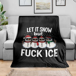 Anti ICE Christmas Throw Blanket Funny Snowman Cute Finger Let It Snow Funny FDT TS10 Print Your Wear
