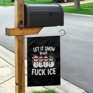 Anti ICE Christmas Garden Flag Funny Snowman Cute Finger Let It Snow Funny FDT TS10 Print Your Wear