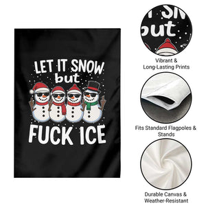 Anti ICE Christmas Garden Flag Funny Snowman Cute Finger Let It Snow Funny FDT TS10 Print Your Wear