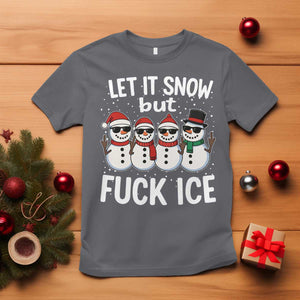 Anti ICE Christmas T Shirt Funny Snowman Cute Finger Let It Snow Funny FDT TS10 Charcoal Print Your Wear