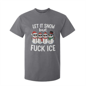 Anti ICE Christmas T Shirt For Kid Funny Snowman Cute Finger Let It Snow Funny FDT TS10 Charcoal Print Your Wear
