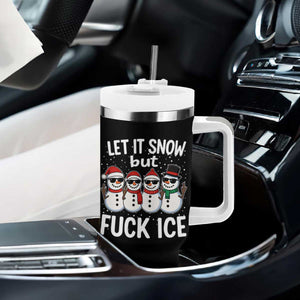Anti ICE Christmas Tumbler With Handle Funny Snowman Cute Finger Let It Snow Funny FDT TS10 Print Your Wear