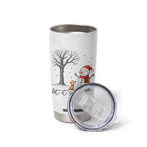 Let It Snow But Fuck Ice Tumbler Cup Funny Snowman Christmas Winter TS10 Print Your Wear