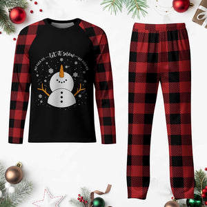 Anti ICE Christmas Plaid Pajama Set Let It Snow But Fuck Ice Cute Snowman Winter TS10 Buffalo Plaid Print Your Wear