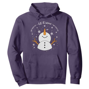 Anti ICE Christmas Hoodie Let It Snow But Fuck Ice Cute Snowman Winter TS10 Purple Print Your Wear
