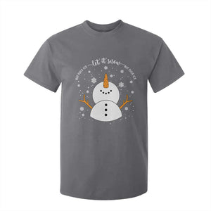 Anti ICE Christmas T Shirt For Kid Let It Snow But Fuck Ice Cute Snowman Winter TS10 Charcoal Print Your Wear
