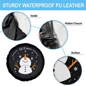 Anti ICE Christmas Spare Tire Cover Let It Snow But Fuck Ice Cute Snowman Winter TS10 Print Your Wear