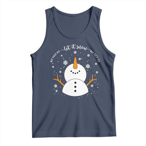 Anti ICE Christmas Tank Top Let It Snow But Fuck Ice Cute Snowman Winter TS10 Navy Print Your Wear