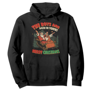 The Boys Are Back in Town Christmas Hoodie Funny Santa Jesus TS10 Black Print Your Wear