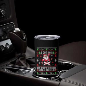 Funny Santa Ugly Christmas Tumbler Cup I Got Hos in Different Area Codes TS10 Print Your Wear